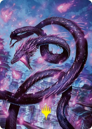 Junji, the Midnight Sky 2 Art Card (Gold-Stamped Signature) [Kamigawa: Neon Dynasty Art Series] | D20 Games