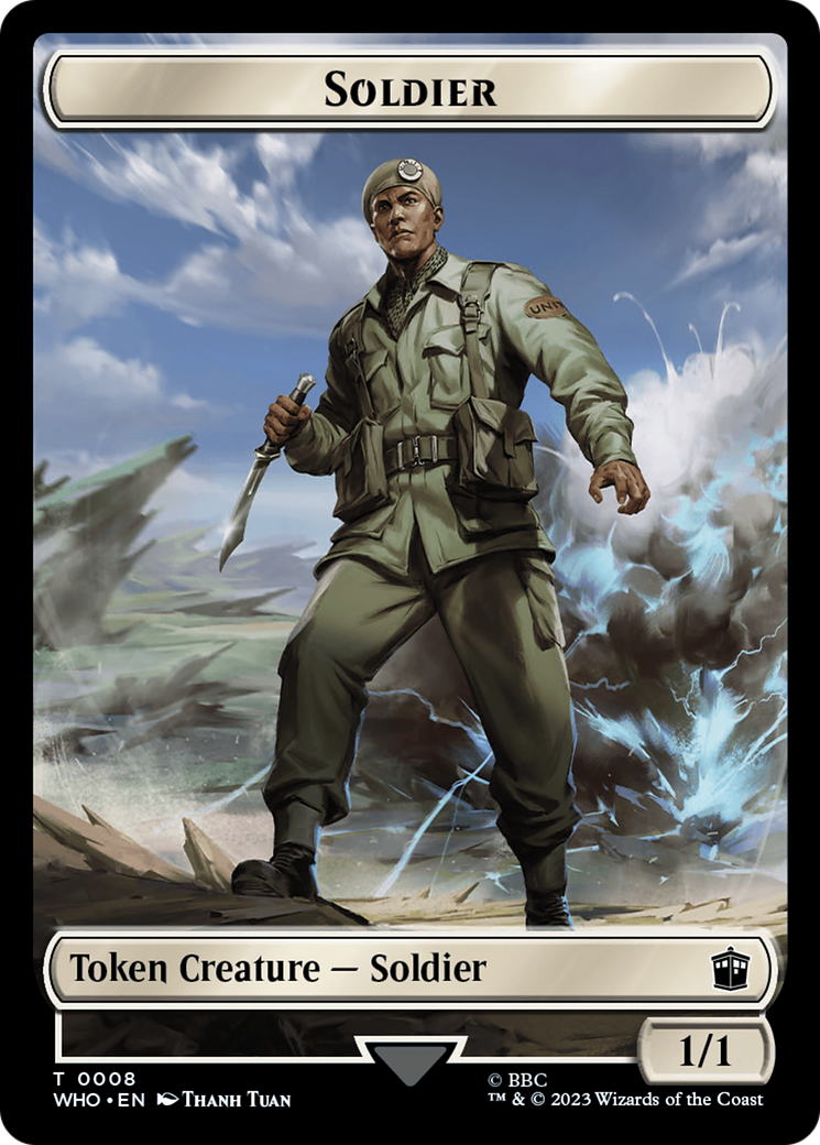 Soldier // Mutant Double-Sided Token [Doctor Who Tokens] | D20 Games