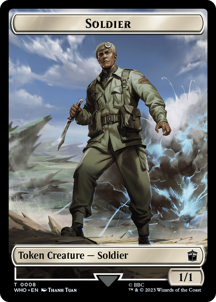 Soldier // Beast Double-Sided Token [Doctor Who Tokens] | D20 Games