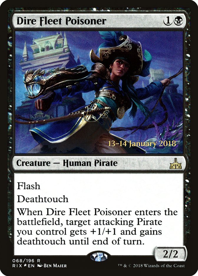 Dire Fleet Poisoner [Rivals of Ixalan Prerelease Promos] | D20 Games