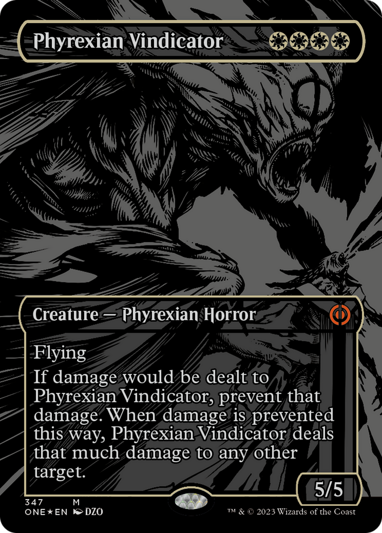 Phyrexian Vindicator (Oil Slick Raised Foil) [Phyrexia: All Will Be One] | D20 Games