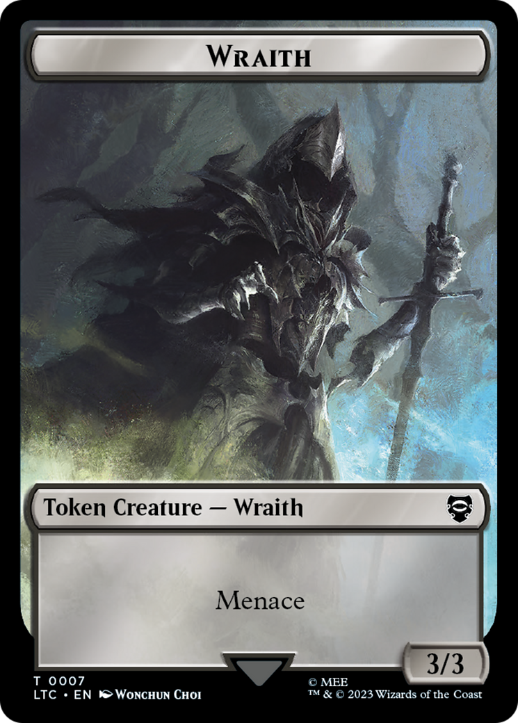 Treasure // Wraith Double-Sided Token [The Lord of the Rings: Tales of Middle-Earth Commander Tokens] | D20 Games