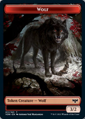 Wolf (011) // Treasure Double-sided Token [Innistrad: Crimson Vow Tokens] | D20 Games