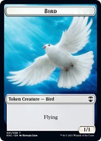 Bird (001) // Soldier Double-sided Token [Kaldheim Commander Tokens] | D20 Games