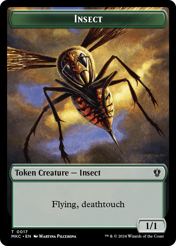 Clue // Insect (0017) Double-Sided Token [Murders at Karlov Manor Commander Tokens] | D20 Games