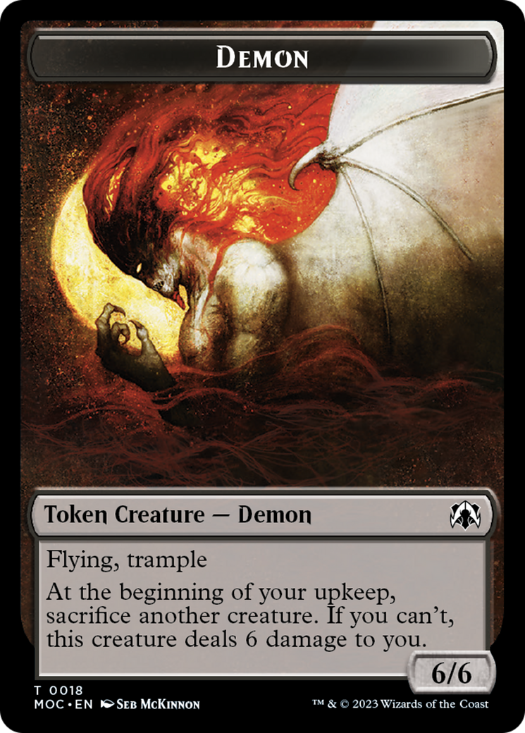 Angel (3) // Demon Double-Sided Token [March of the Machine Commander Tokens] | D20 Games