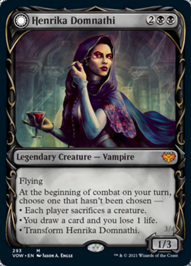 Henrika Domnathi // Henrika, Infernal Seer (Showcase Fang Frame) [Innistrad: Crimson Vow] | D20 Games