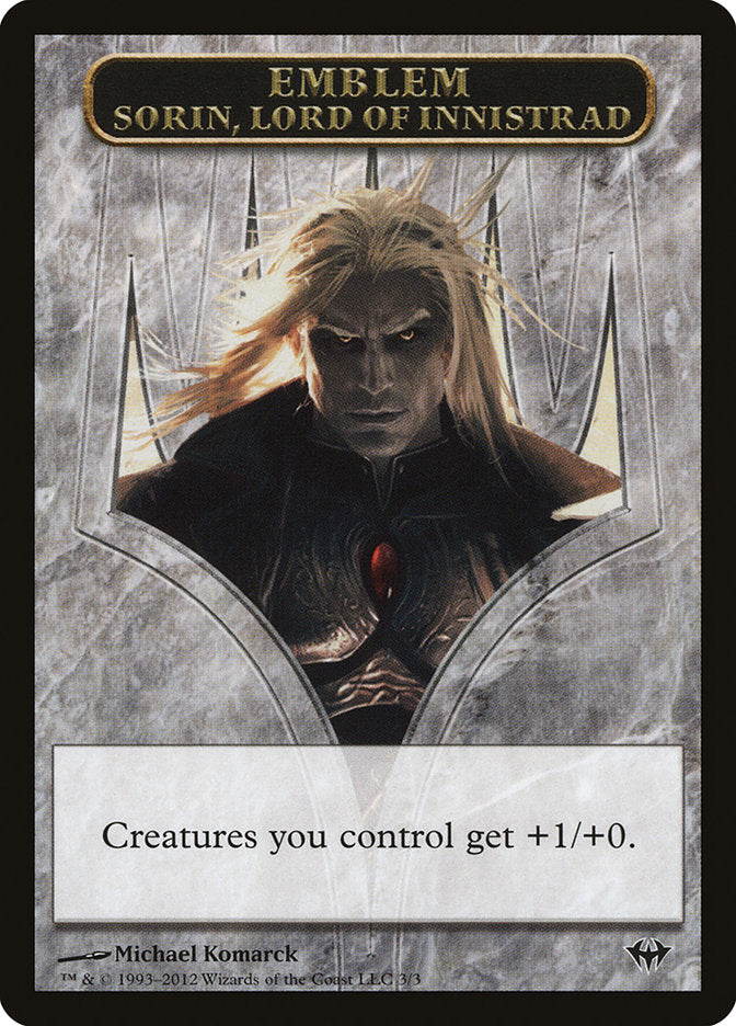 Sorin, Lord of Innistrad Emblem [Dark Ascension Tokens] | D20 Games