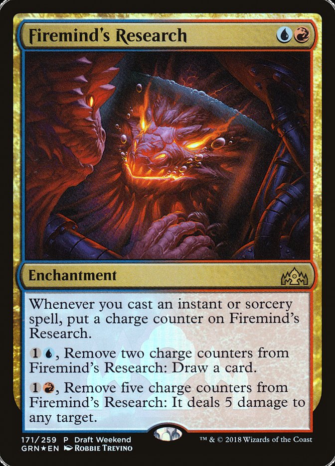 Firemind's Research (Draft Weekend) [Guilds of Ravnica Promos] | D20 Games