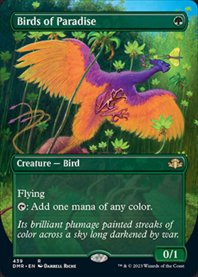 Birds of Paradise (Borderless Alternate Art) [Dominaria Remastered] | D20 Games