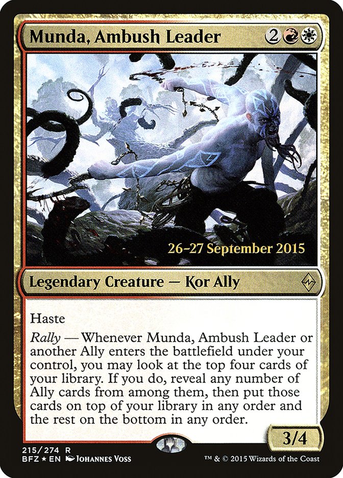 Munda, Ambush Leader  [Battle for Zendikar Prerelease Promos] | D20 Games