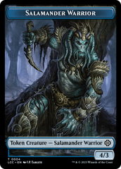 Salamander Warrior // Treasure Double-Sided Token [The Lost Caverns of Ixalan Commander Tokens] | D20 Games
