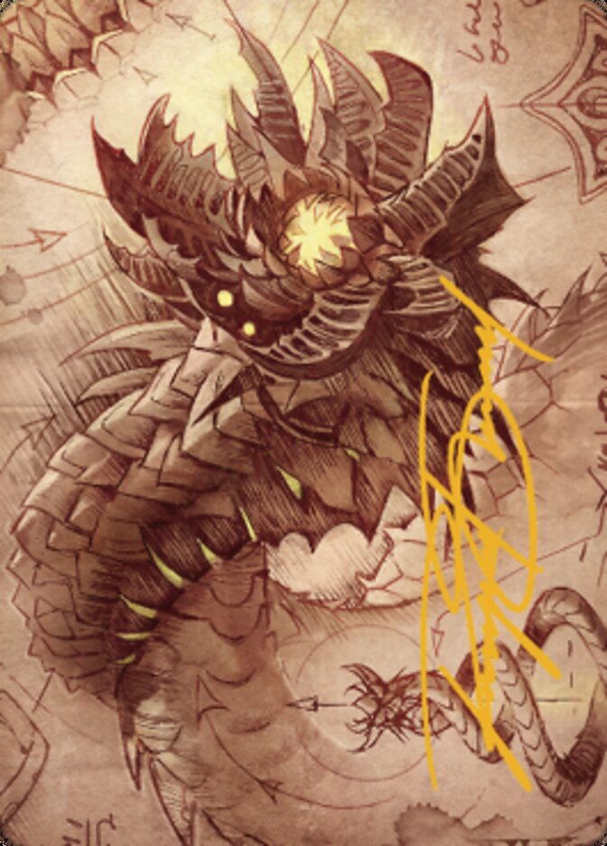 Wurmcoil Engine Art Card (Gold-Stamped Signature) [The Brothers' War Art Series] | D20 Games