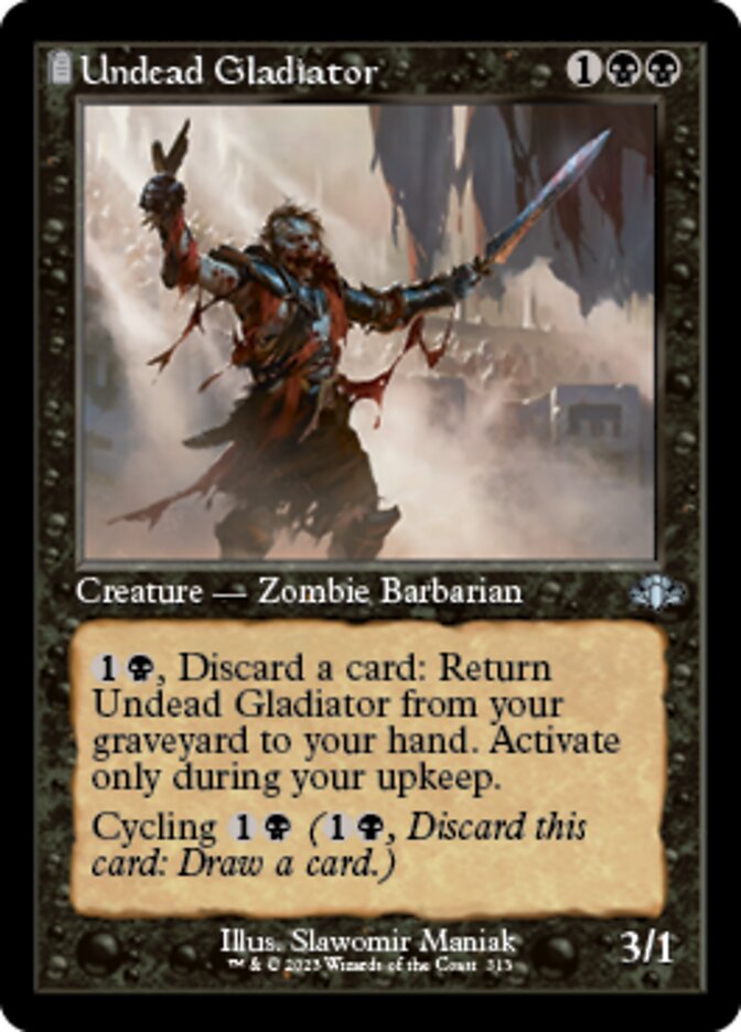 Undead Gladiator (Retro) [Dominaria Remastered] | D20 Games