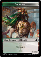 Elf Knight // Centaur Double-Sided Token [Ravnica Remastered Tokens] | D20 Games