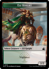 Elf Knight // Voja Double-Sided Token [Ravnica Remastered Tokens] | D20 Games