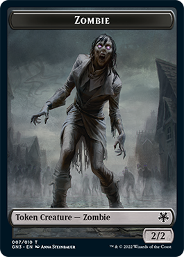 Zombie // Treasure Double-Sided Token [Game Night: Free-for-All Tokens] | D20 Games