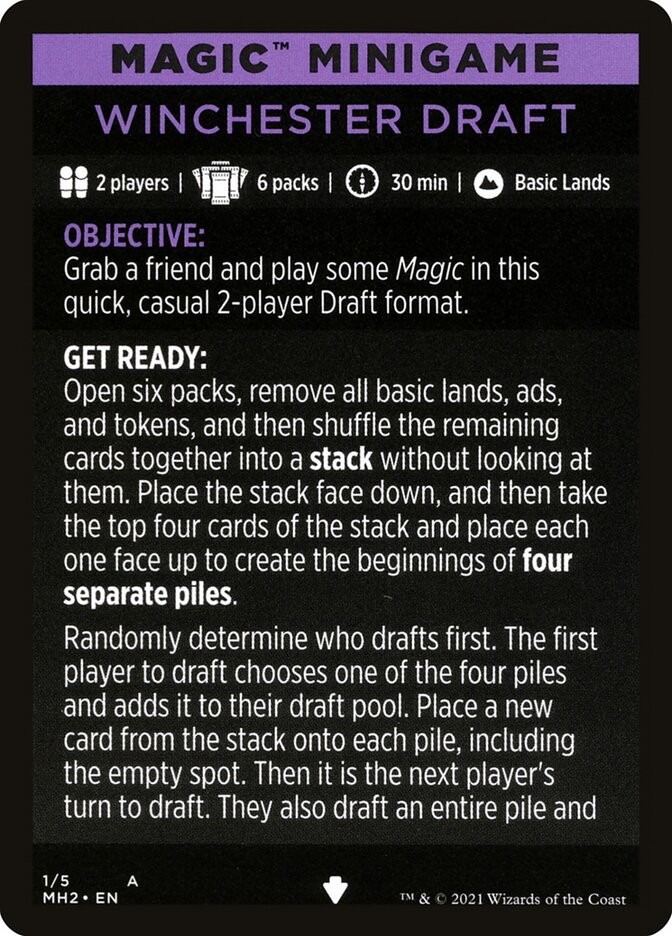 Winchester Draft (Magic Minigame) [Modern Horizons 2 Minigame] | D20 Games