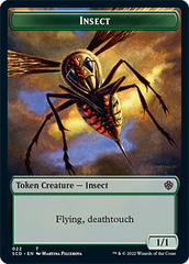 Insect // Human Warrior Double-Sided Token [Starter Commander Decks] | D20 Games