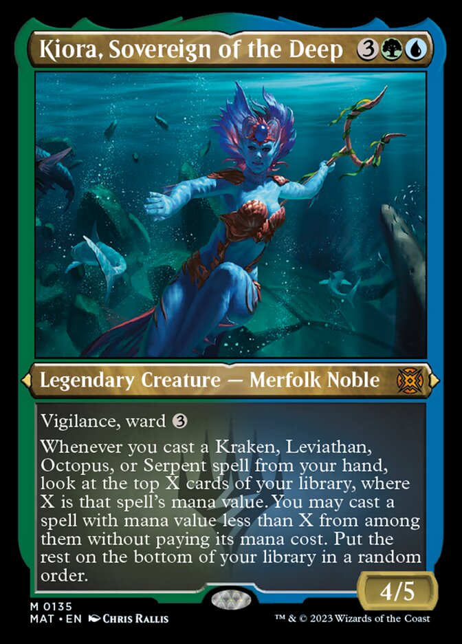 Kiora, Sovereign of the Deep (Foil Etched) [March of the Machine: The Aftermath] | D20 Games