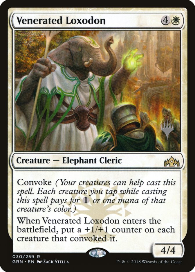 Venerated Loxodon (Promo Pack) [Guilds of Ravnica Promos] | D20 Games