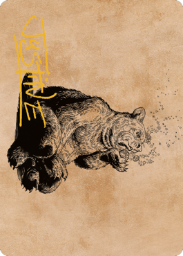 Wilson, Refined Grizzly Art Card (Gold-Stamped Signature) [Commander Legends: Battle for Baldur's Gate Art Series] | D20 Games