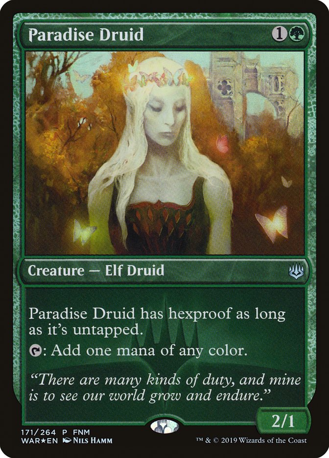 Paradise Druid (FNM) [War of the Spark Promos] | D20 Games