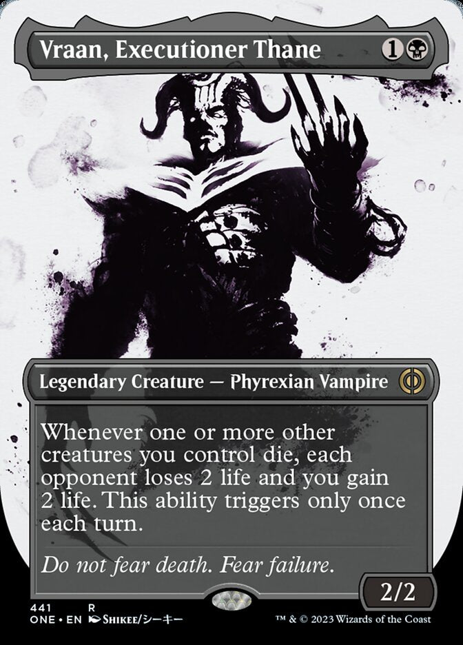 Vraan, Executioner Thane (Borderless Ichor Step-and-Compleat Foil) [Phyrexia: All Will Be One] | D20 Games