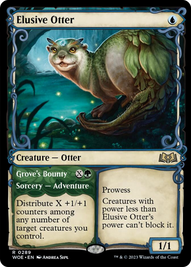 Elusive Otter // Grove's Bounty (Showcase) [Wilds of Eldraine] | D20 Games