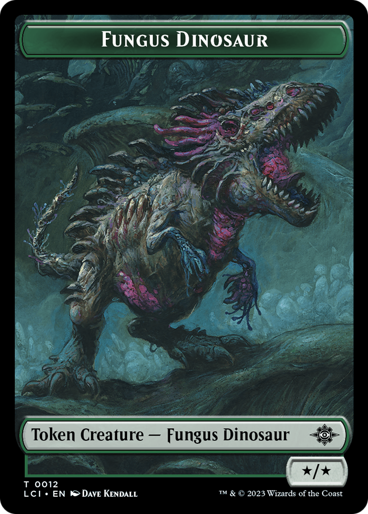 Fungus Dinosaur // Dinosaur (0001) Double-Sided Token [The Lost Caverns of Ixalan Tokens] | D20 Games