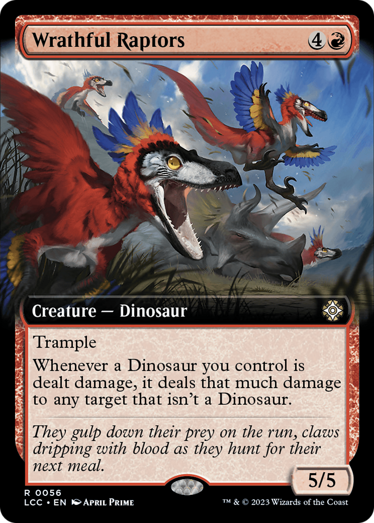 Wrathful Raptors (Extended Art) [The Lost Caverns of Ixalan Commander] | D20 Games