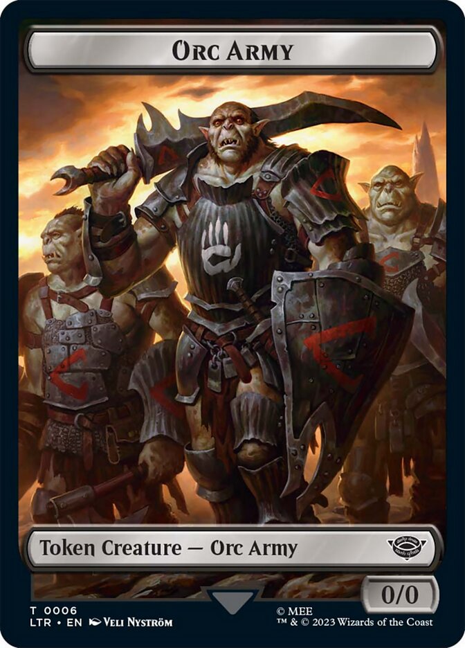 Orc Army Token (06) [The Lord of the Rings: Tales of Middle-Earth Tokens] | D20 Games