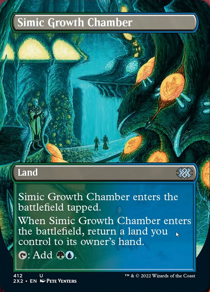 Simic Growth Chamber (Borderless Alternate Art) [Double Masters 2022] | D20 Games