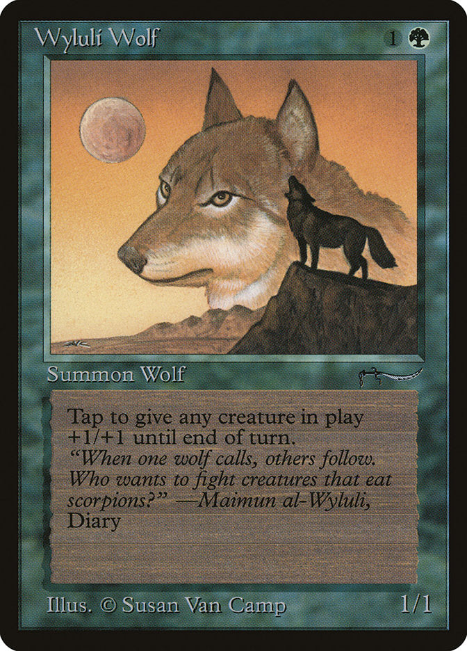 Wyluli Wolf (Dark Mana Cost) [Arabian Nights] | D20 Games