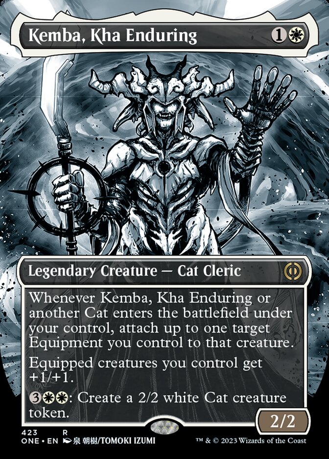 Kemba, Kha Enduring (Borderless Manga Step-and-Compleat Foil) [Phyrexia: All Will Be One] | D20 Games