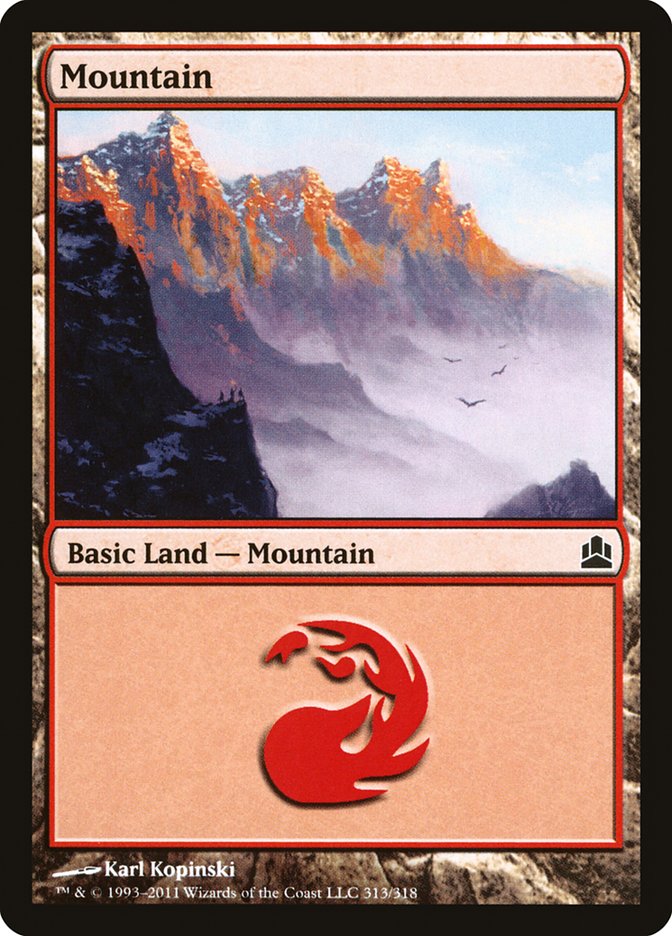 Mountain (313) [Commander 2011] | D20 Games