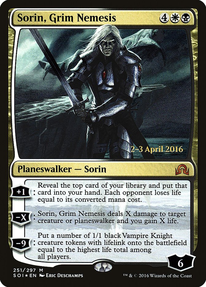 Sorin, Grim Nemesis [Shadows over Innistrad Prerelease Promos] | D20 Games