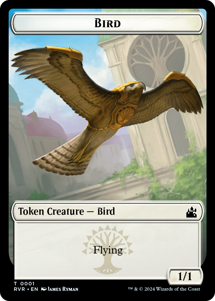 Bird // Bird Illusion Double-Sided Token [Ravnica Remastered Tokens] | D20 Games