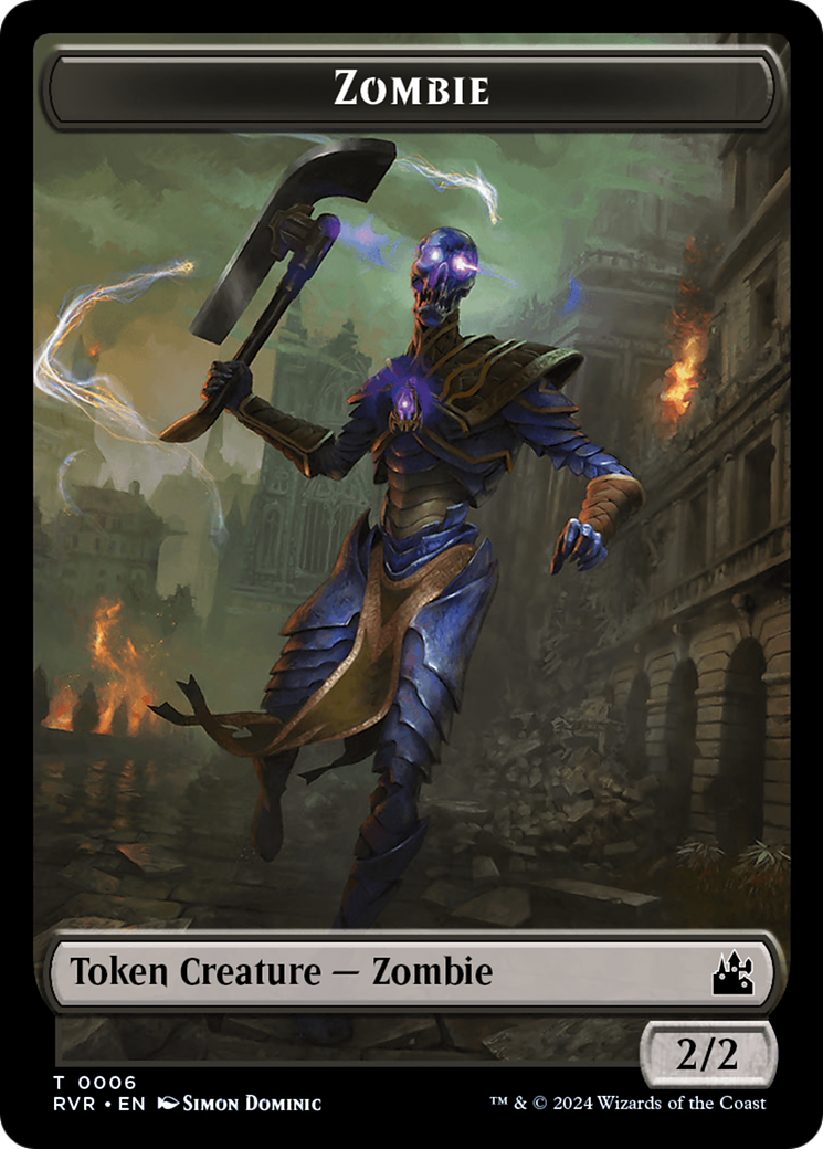 Saproling // Zombie Double-Sided Token [Ravnica Remastered Tokens] | D20 Games