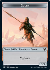 Golem (027) // Thopter Token [Commander 2021 Tokens] | D20 Games