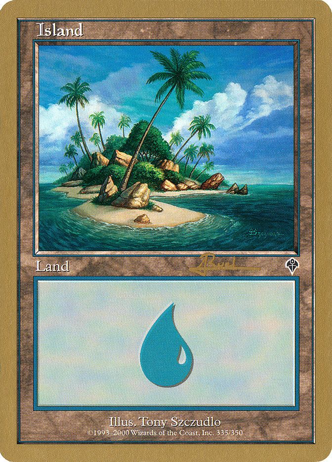 Island (ar335a) (Antoine Ruel) [World Championship Decks 2001] | D20 Games