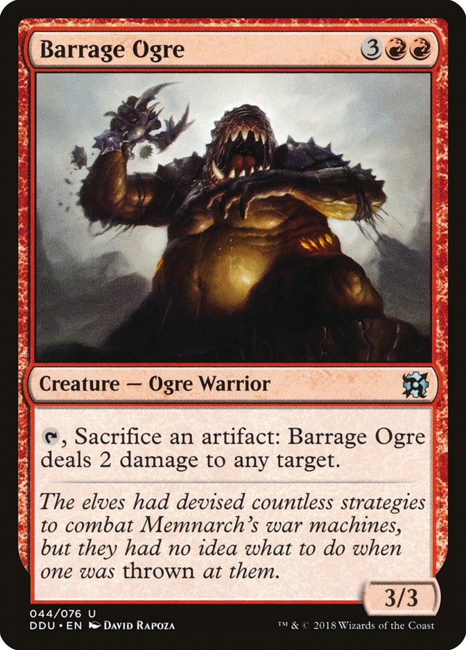 Barrage Ogre [Duel Decks: Elves vs. Inventors] | D20 Games