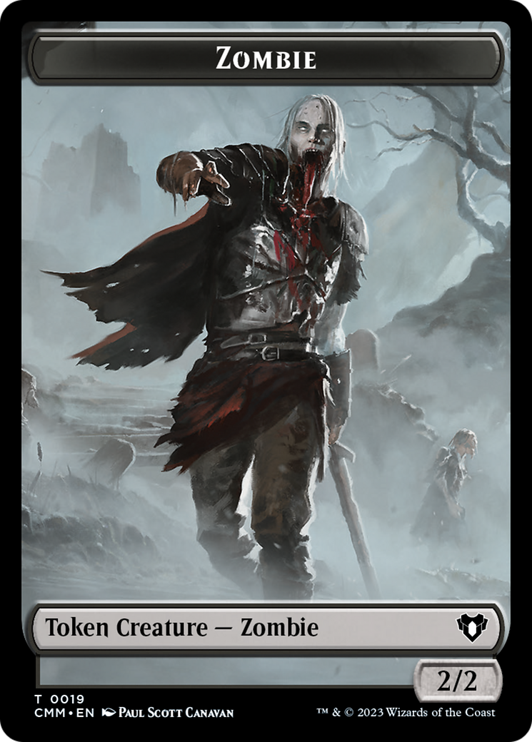 Zombie (0019) // Kor Soldier Double-Sided Token [Commander Masters Tokens] | D20 Games
