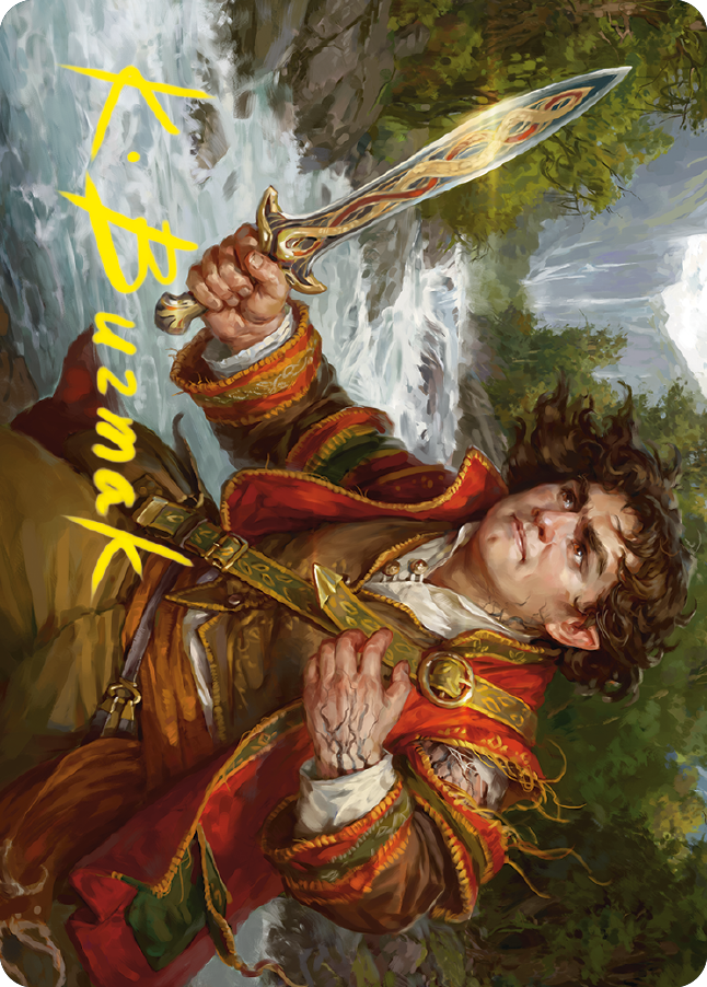 Frodo Baggins Art Card (16/81) (Gold-Stamped Signature) [The Lord of the Rings: Tales of Middle-earth Art Series] | D20 Games