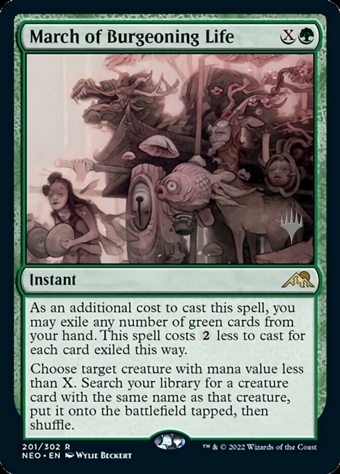 March of Burgeoning Life (Promo Pack) [Kamigawa: Neon Dynasty Promos] | D20 Games