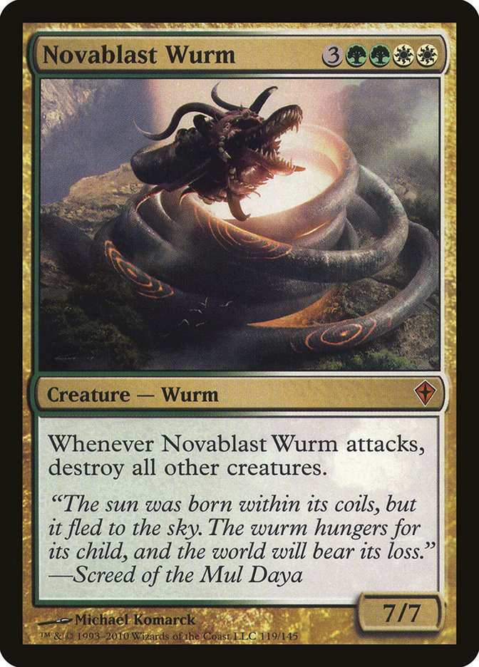 Novablast Wurm [Worldwake] | D20 Games