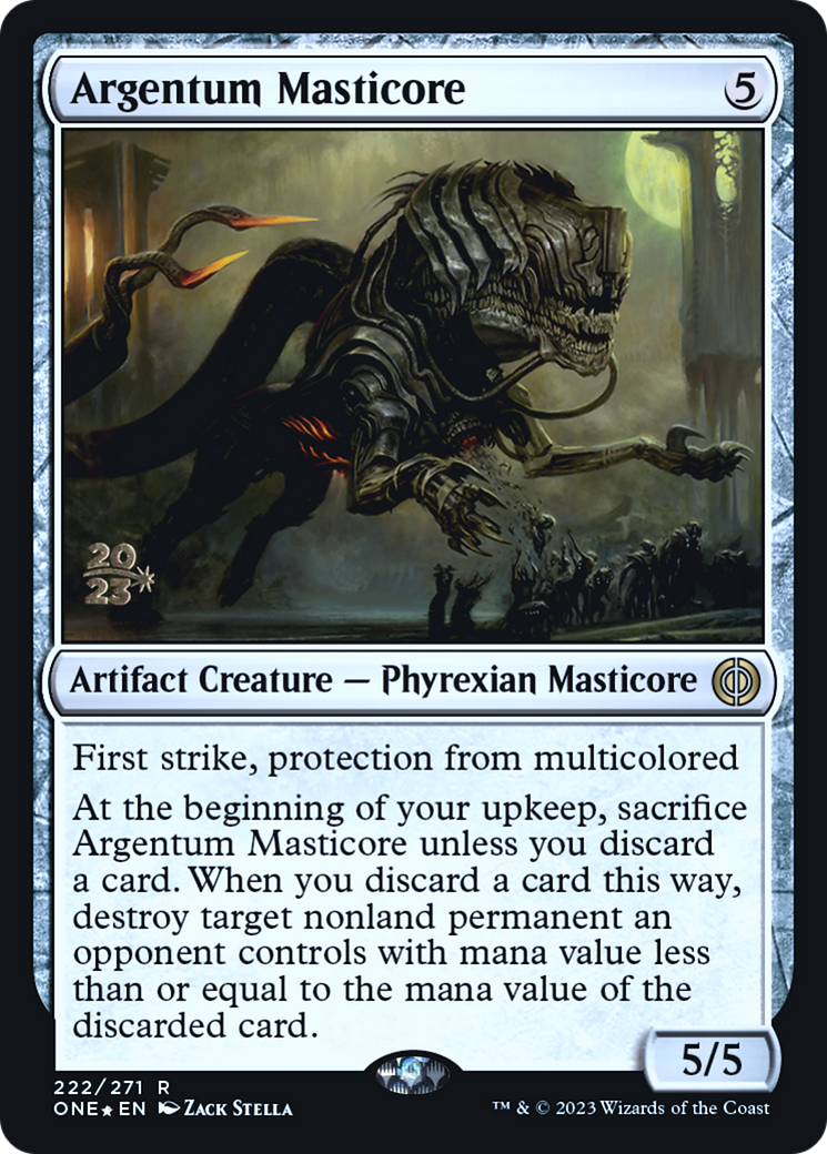 Argentum Masticore [Phyrexia: All Will Be One Prerelease Promos] | D20 Games