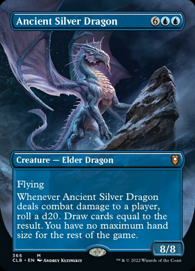 Ancient Silver Dragon (Borderless Alternate Art) [Commander Legends: Battle for Baldur's Gate] | D20 Games