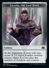 Liliana, the Last Hope Emblem // Spirit Double-sided Token [Double Masters 2022 Tokens] | D20 Games