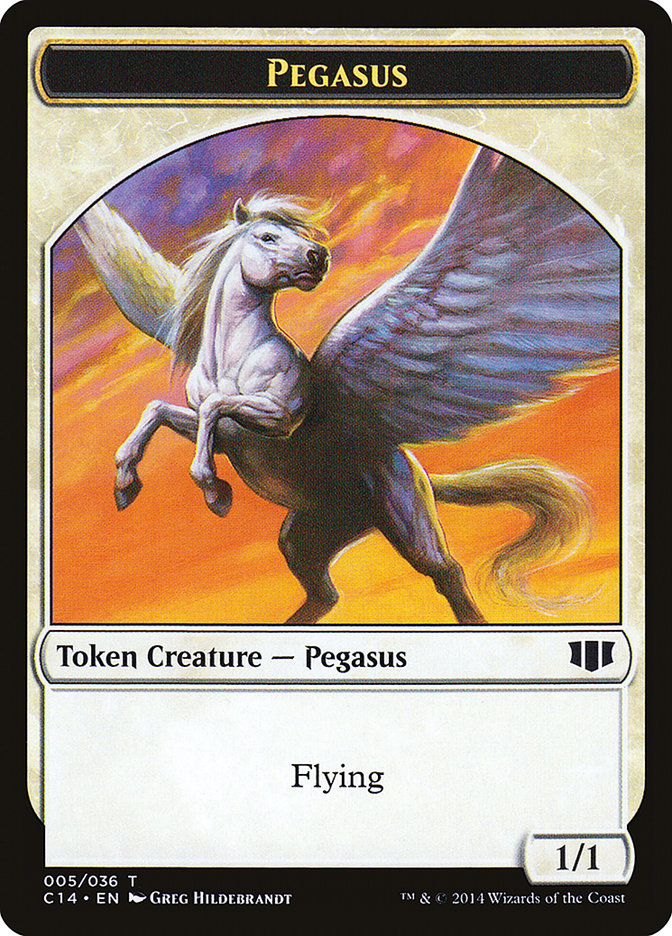 Kor Soldier // Pegasus Double-sided Token [Commander 2014 Tokens] | D20 Games
